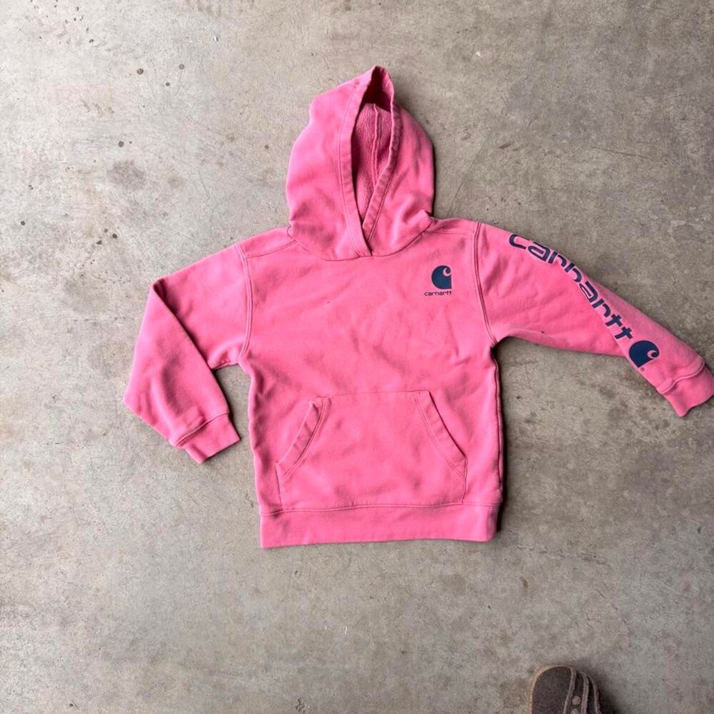 Carhartt Women's Pink and Red Hoodie